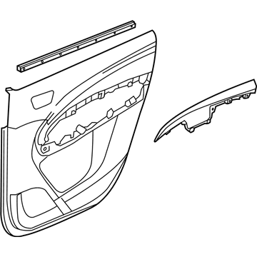 Acura 83701-TZ5-A01ZA Lining, Right Rear (Sandstorm)