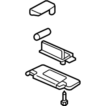 Acura 83230-SJA-A02ZH Passenger Side Sunvisor Assembly (Max Ivory) (Mirror)