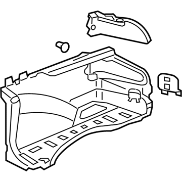 Acura 84601-S6M-A01ZA Lining Assembly, Passenger Side Trunk Side (Graphite Black)