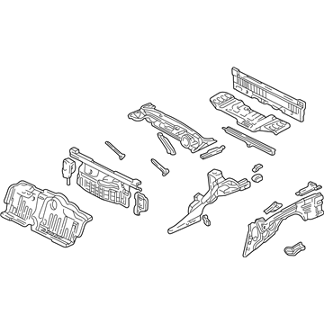 Acura 04693-SL0-L10ZZ Panel Set, Rear