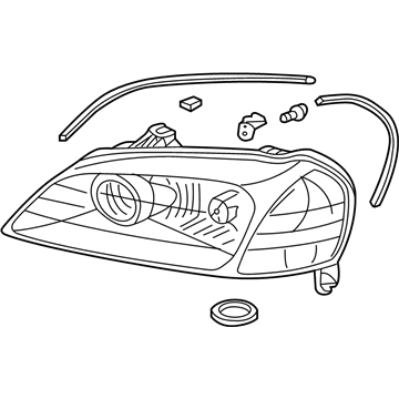 Acura 33151-S3M-A01 Driver Side Headlight Assembly Composite