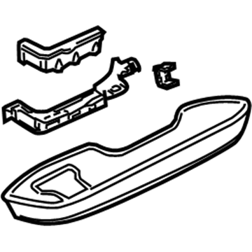 Acura 83552-TK4-A13ZF Left Front Door Lining Armrest Assembly (Type F)