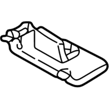 Acura 83280-S3V-A03ZB Driver Side Sunvisor Assembly (Light Saddle)