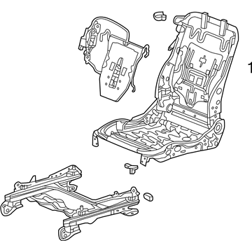 Acura 81526-TX4-A31 Frame, Left Front Seat