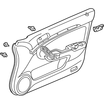 Acura 83508-SEC-A11ZB Lining, Right Front Door (Lower) (Light Cream Ivory)