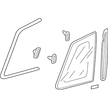 Acura 73500-STK-A00 5Lass Assembly, Passenger Side Quarter Windshield (Privacy) (Ln)