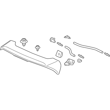 Acura 74900-TX4-A01ZD Tailgate Spoiler Garnish Assembly (Graphite Luster Metallic)