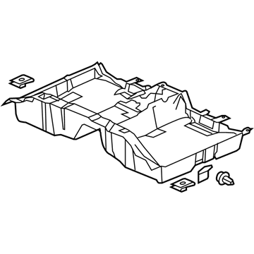 Acura 83302-TY3-A01ZB Carpet Assembly, Right Rear Floor (Mat Jewel Gray)