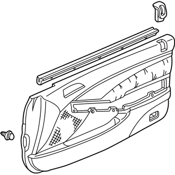 Acura 83533-S3M-A61ZD Lining, Right Front Door (Graphite Black) (Leather)