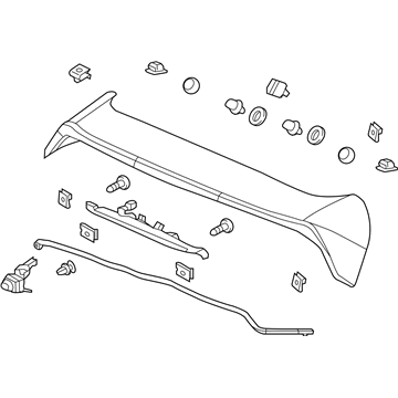 Acura 74900-TZ5-A01ZK Tailgate Spoiler Garnish Assembly (Modern Steel Metallic)