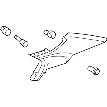 Acura 84181-SJA-A03ZH Garnish Assembly, Left Rear Pillar (Gray)