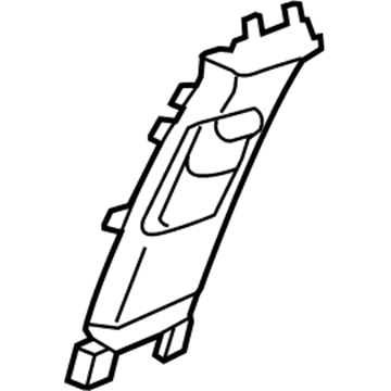 Acura 84111-TL0-G02ZA Garnish Assembly, Passenger Side Center Pillar (Upper) (Gray)