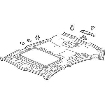 Acura 83200-TZ3-A12ZB Roof Lining (Light Jewel Gray)