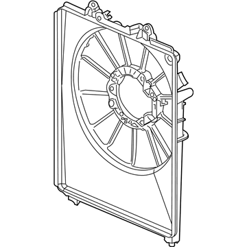 Acura 38615-5YF-A01 Condenser Fan Shroud W/ Motor