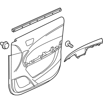 Acura 83501-TZ5-A01ZD Lining, Right Front (Eucalyptus)