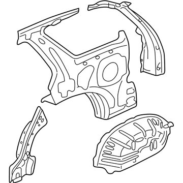 Acura 64700-S3V-J02ZZ Panel Complete Left, Rear I