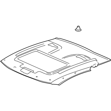 Acura 83200-ST7-921ZA Lining Assembly, Roof (Shimmer Gray) (Sunroof)