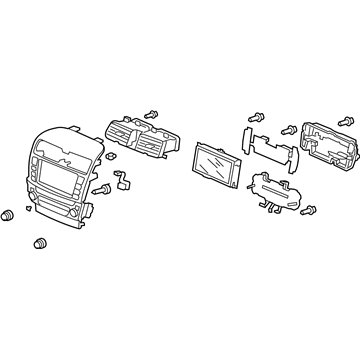 Acura 39054-SEC-L41ZA Control Assembly, Center Panel (High Metal)