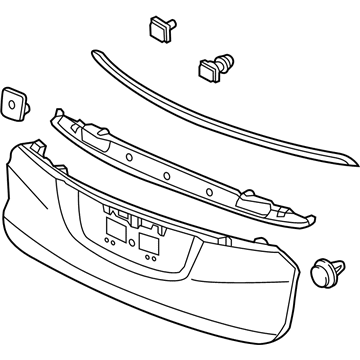 Acura 74890-TX4-A02ZD Garnish (Graphite Luster Metallic)