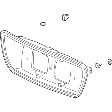 Acura 74890-SZ3-A00ZC Rear License Plate Bracket Pocket Mount Assembly (Cayman White Pearl)