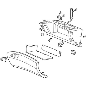 Acura 77510-TL2-A03ZC Glove Compartment Storage Box Assembly (Premium Ivory)