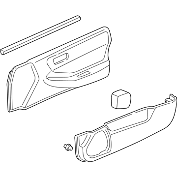 Acura 04835-ST8-A40ZA Lining Sub-Assembly, Right Front Door (Graphite Black) (Leather)