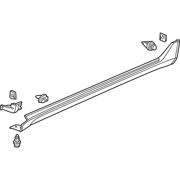 Acura 71800-TK4-A00ZG Garnish Assembly, Passenger Side Sill (Buran Silver Metallic)