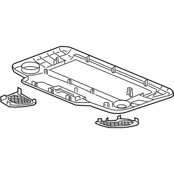 Acura 39520-TZ6-A01ZC Garnish Assembly, Rear Entertainment System (Platinum Gray)