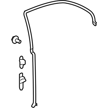 Acura 72825-SJA-A01 Rear Door-Upper Seal Right