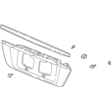 Acura 74890-SZ3-010YM Rear License Plate Bracket Pocket Mount Assembly (Carbon Gray Pearl)