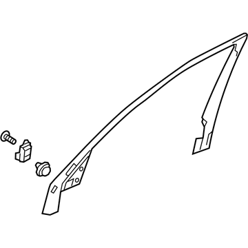 Acura 72442-TJB-A11 Garnish, Front Right Door Sash