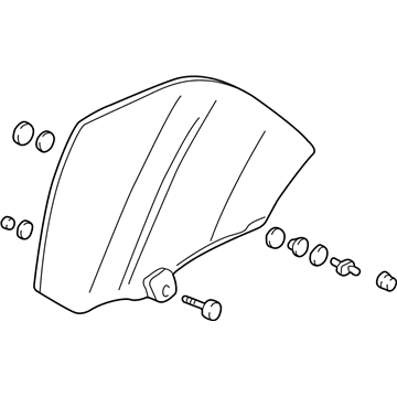 Acura 73411-ST8-J11 Glass, Right Rear Door (Green) (Asahi)