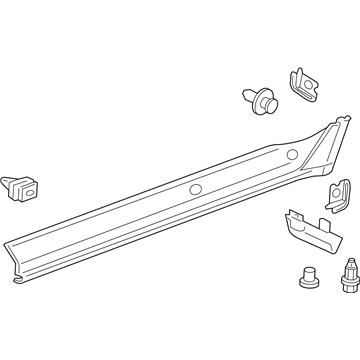 Acura 71950-SZN-A00ZL Garnish Assembly, Left Rear Side Sill (Graphite Luster Metallic)