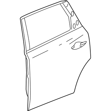 Acura 67550-TZ5-A70ZZ Panel, Left Rear Door (Dot)