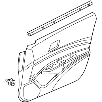 Acura 83551-TV9-A41ZB Lining, Left Front Door (Lower) (Light Jewel Gray)