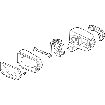 Acura 76200-STK-A02ZJ Brock Replacement Passengers Power Side View Mirrors