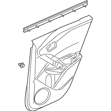 Acura 83703-TX4-A01ZA Base, Right Rear Door (Sandstorm)