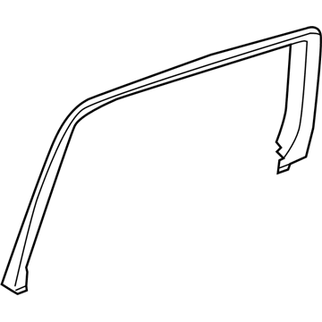 Acura 72942-TX4-A01ZA Garnish, Right Rear Door Sash (Inner) (Premium Black)