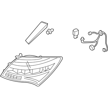 Acura 33500-SJA-A13 Taillight Assembly, Passenger Side