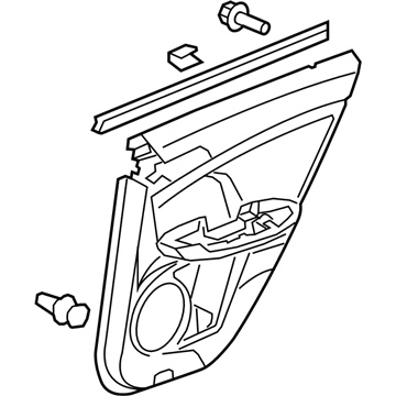 Acura 83751-TL0-G22ZB Lining, Left Rear Door (Lower) (Gray)