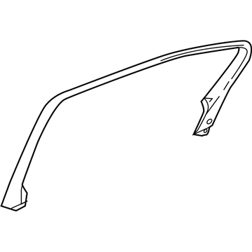 Acura 72982-TY2-A01ZA Garnish, Left Rear Sash (Inner) (Premium Black)