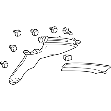 Acura 84181-TY2-A02ZA Garnish Assembly, Left Rear Pillar (Max Ivory)