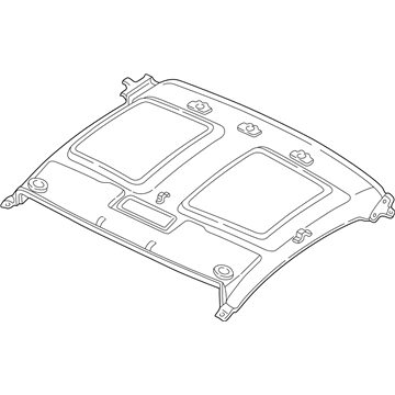 Acura 83200-SL0-A00ZC Lining Assembly, Roof (Half Black)