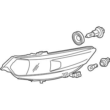 Acura 33151-TL0-A02 Driver Side Headlight Assembly Composite