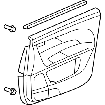 Acura 83501-STX-A12ZA Lining Assembly, Right Front Door (Graphite Black) (Leather)