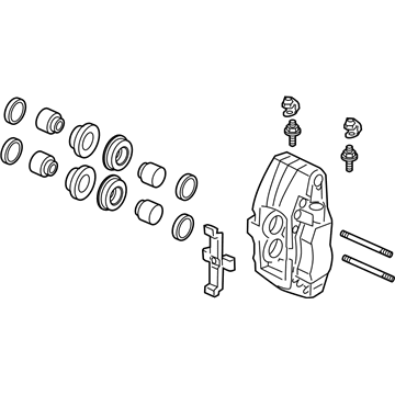 Acura 45019-SEP-A60 Left Front Caliper Sub-Assembly