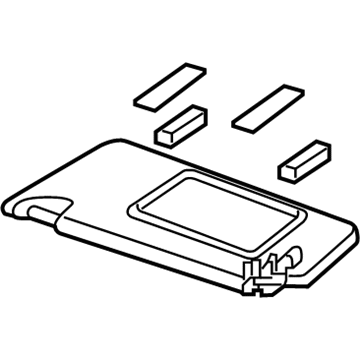 Acura 83280-TZ5-A01ZA Driver Side Sunvisor Assembly (Sandstorm) (Mirror)