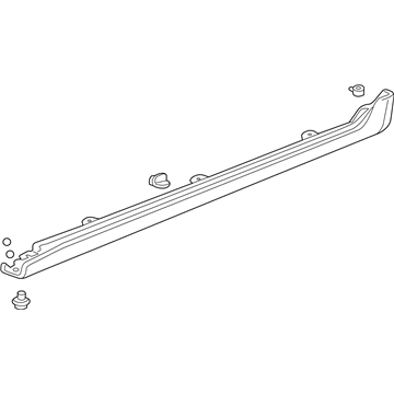 Acura 71800-SEA-911ZD Garnish Assembly, Passenger Side Sill (Nighthawk Black Pearl)