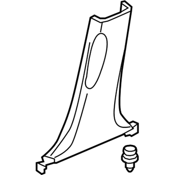 Acura 84121-TK4-A01ZC Garnish Assembly, Passenger Side Center Pillar (Lower) (Premium Ivory)