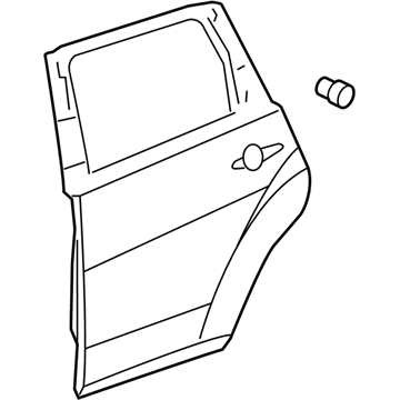 Acura 67550-STX-A90ZZ Panel, Left Rear Door (Dot)